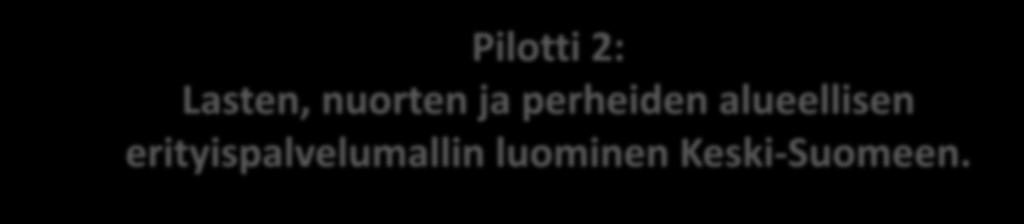 Lapset, nuoret ja perheet Strategiset valinnat Pilotti 1: Perhekeskusmallin kehittäminen ja käyttöönottaminen Keski-Suomessa.