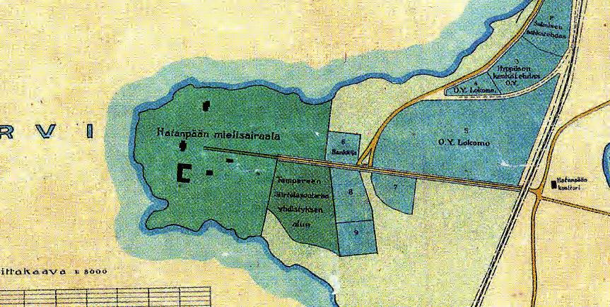 Lähde: Helén & Seppänen: Tampere kartalla. Asemakartta vuodelta 1914.