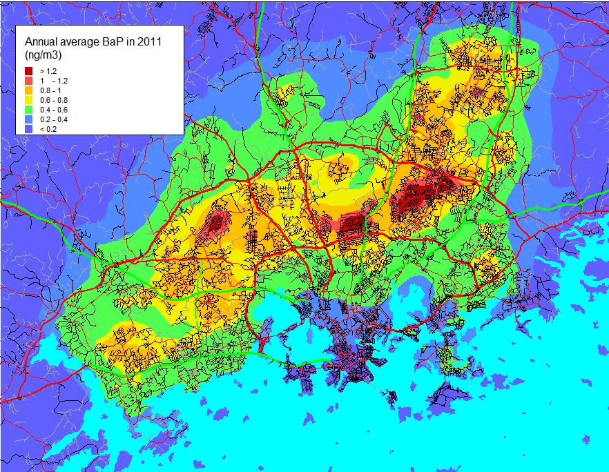 Urban scale computations on AQ - Example Small-scale wood combustion BaP: concentrations computed for four years, article accepted (ACP) PM2.5: computations done, evaluation in progress H. Hellén, L.