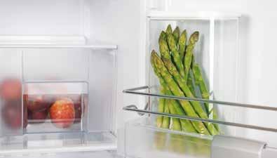 Kätevä sisustus Siirrettävät lasihyllyt tekevät jääkaapin sisustamisesta helppoa. Lasihyllyt ovat SafetyGlass-lasia.