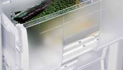 Vihanneslaatikot Kaikissa GRAM-jääkaapeissa on yksi tai useampia tilavia vihanneslaatikoita, joissa on runsaasti tilaa