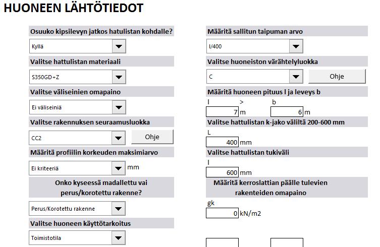 kriteerit sekä arvioidaan hattulistan k-jakoa ja tukiväliä (kuva 20).