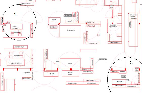 21 Kuva 6. Suunniteltu Layout muutos.