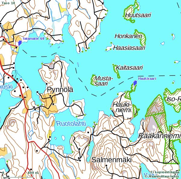 Sivu 5/10 Liite 1: REITTISUUNNITELMA Aloituspaikka: Konneveden Häyrylänranta, venesatama, osoite Satamatie 60,