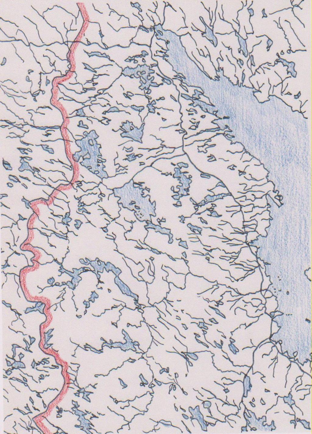Lisa 5. Valge mere Karjala kaart (autori joonis, Soome Rahvusarhiivi kaardi alusel, Op.min. C37, 1.