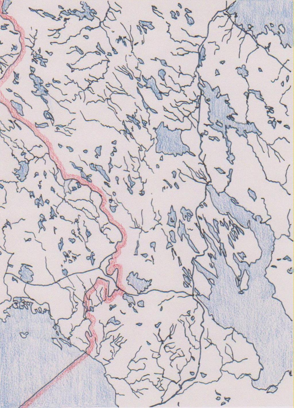 Lisa 7. Aunuse Karjala kaart (autori joonis, Soome Rahvusarhiivi kaarti alusel, Op.min. C37, 1.