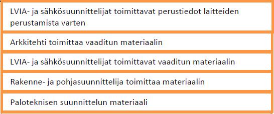 Hänen tulisi tarkistaa taulukot ja huomioida rakennuksen mahdolliset erikoispiirteet käyttöikien kannalta. Kodin kansioiden kokoaminen on myös työmaainsinöörin vastuulla.