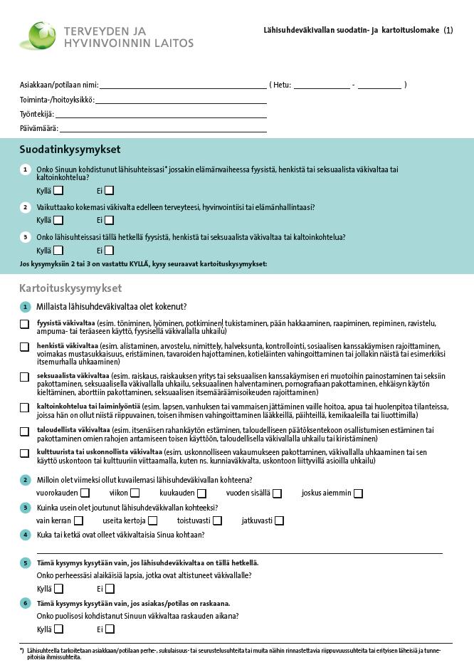 terveydenhuollon toimintayksiköissä osana asiakkaan/potilaan