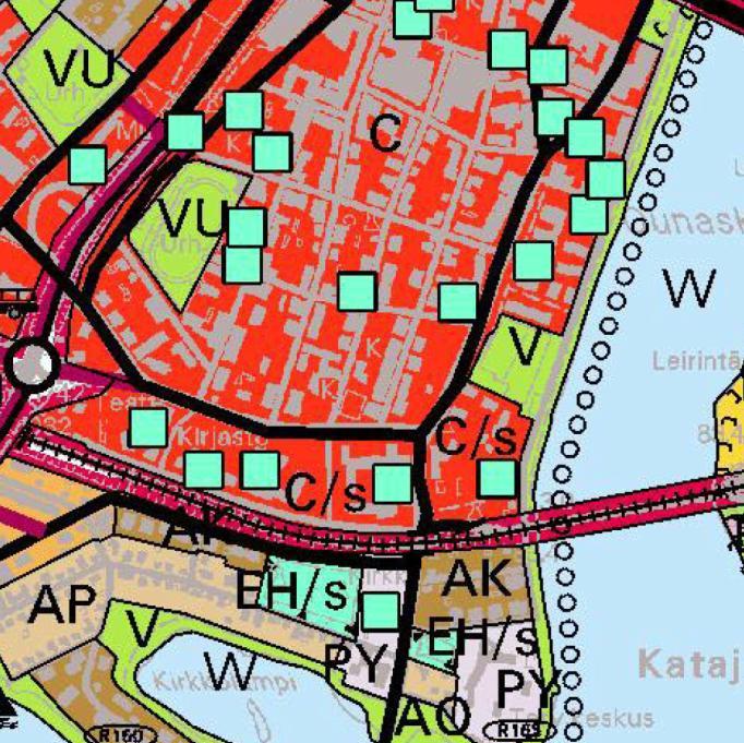 Ote suunnittelualuetta koskevasta vaihemaakuntakaavasta. Suunnittelualue kuuluu Rovaniemen vaihemaakuntakaavaan. Ympäristöministeriö on vahvistanut vaihemaakuntakaavan 26.5.2010.