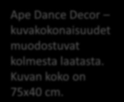 settiä/ltk 92,80 /setti APE DANCE DECOR SET3