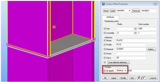 Kuva 3.8 Päätylevyn positiointi Custom-komponentti tehdään Custom component wisardilla (Kuva 3.9).