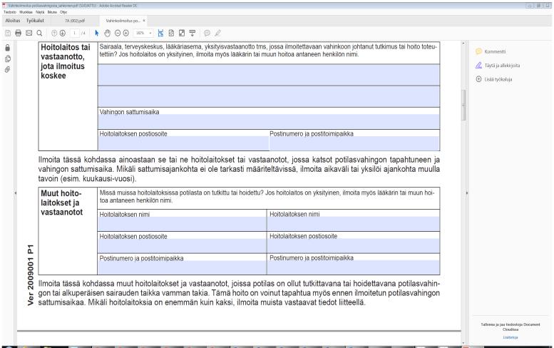 Mitä tietoja vahinkoilmoitukseen?