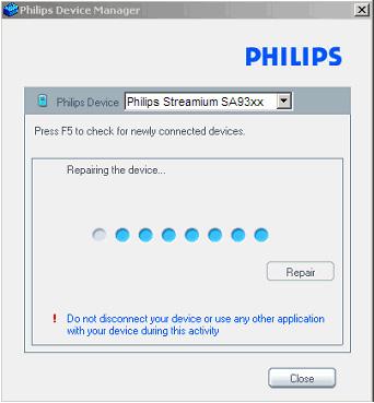 2 Käynnistä Philips Device Manager valikosta Käynnistä >