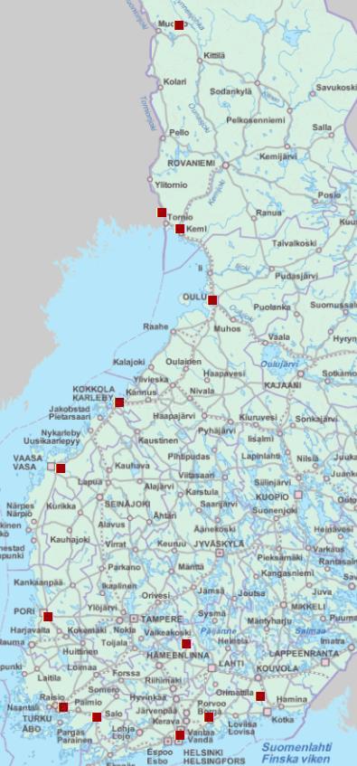 Osa C: Vedestä mitattavat aineet Jokivesikartoitus 2016 2017 11 jokea x 8 näytettä + 2 taustapaikkaa x 4 näytettä PFAS-yhdisteet (PFOS + n.