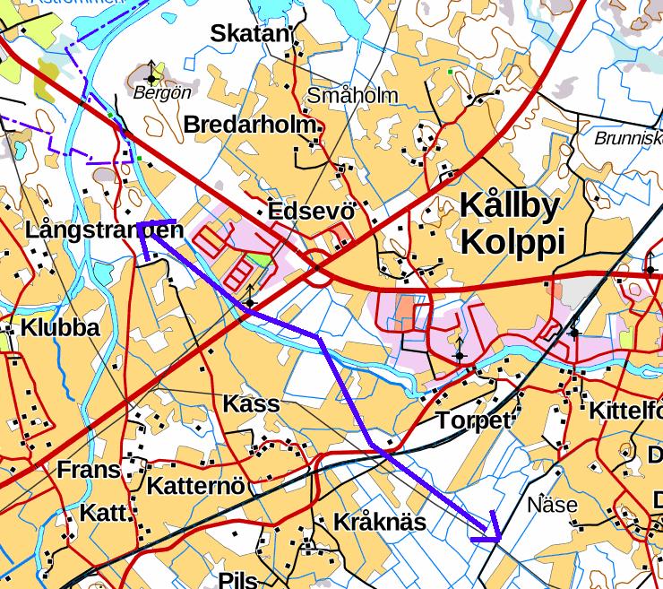 1-8 Kuva 4. Kaavoitusalueen eteläreunassa oleva riistaeläinten reitti. 3.1.3 Rakennettu ympäristö Yhdyskuntarakenne Suurin piirtein koko kaavoitettava alue on Suomen ympäristökeskuksen mukaan osoitettu taajamaksi.