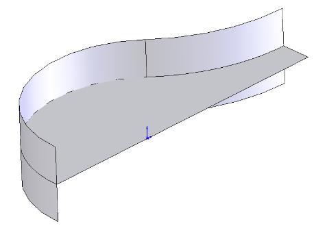 Työkalu vaatii toimiakseen kaksi pintaa tai pinnan ja piirrosobjektin. Pinnan ja tilavuusmallin yhdistelmä ei käy. Tilavuusmalli leikataan Cut with surface työkalulla.