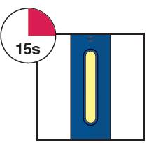 D PIDÄ kynä painettuna ihoa vasten. IRROTA sitten peukalo pistospainikkeesta. Pistos voi kestää noin 15 sekuntia.