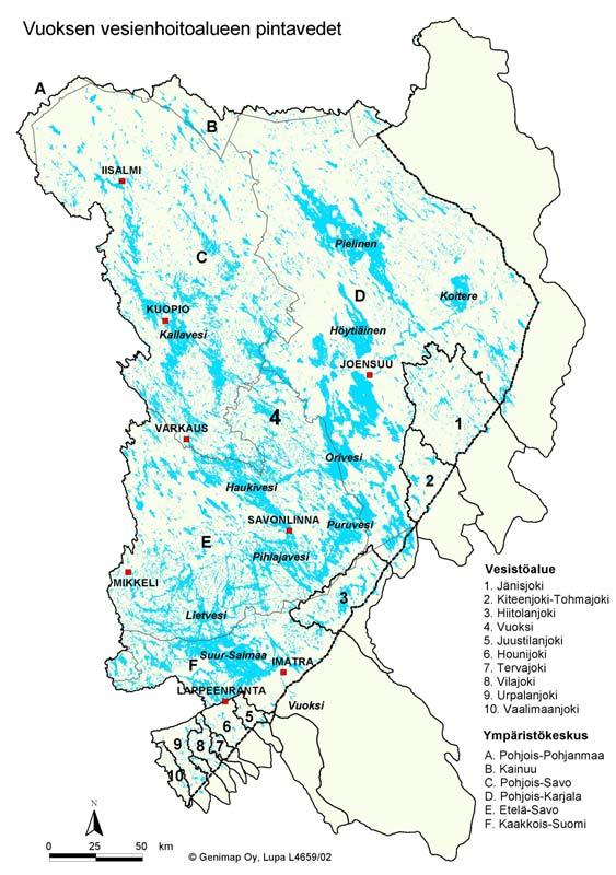 Järvien kokonaismäärä Vuoksen alueella on noin 12 600, joista 95 % on pieniä, alle neliökilometrin kokoisia, järviä.