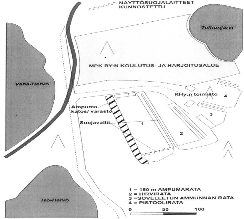 HÄMEEN YMPÄRISTÖKESKUS YMPÄRISTÖLUPAPÄÄTÖS 6 Ratojen käyttö, käyttöajat, käyttäjät ja laukausmäärät Ampuma-alueella sijaitsevat seuraavat ampumaradat: Rynnäkkökiväärirata (Puolustusvoimat) Radalla on