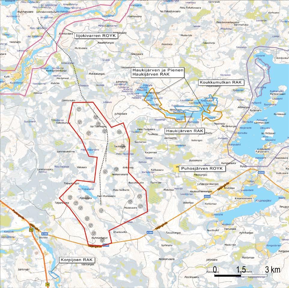 PUDASJÄRVEN KAUPUNKI 21 Kuva 11. Kaavoitustilanne suunnittelualueen läheisyydessä (ROYK = rantaosayleiskaava, RAK = ranta-asemakaava). Lähde: Pudasjärven kaupunki. 4.