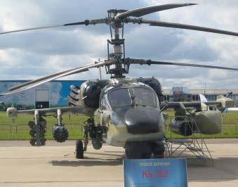 maks-2009 KA-52, joka esiintyi myös lentonäytöksessä.