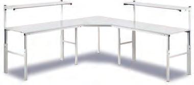 TPH-työpöytä 310 mm TPH-työpöytään kuuluu kaksi pystyprofiilia ja hylly; tämä yhdistelmä on suosituin työpisteemme.