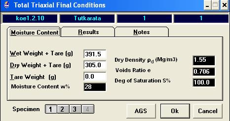 Siihen syötetään näytteen arvot (kuva 3.6). Kuva 3.6 Final Conditions 9.