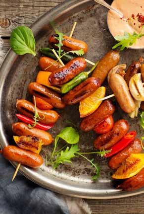 pikkumakkaroita: Salsiccia & Merguez ja Chipotle & Chorizo.