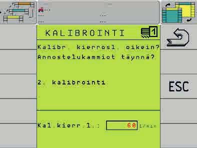 Valikon yleiskatsaus - kalibrointi ¾Punnitse kalibrointinäyte ¾Syötä