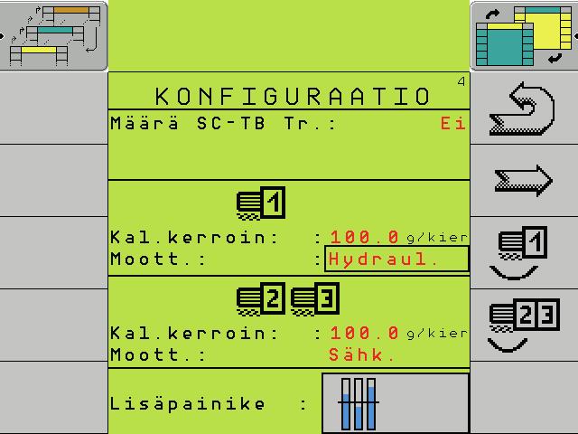 Kalibrointi hyraulisella syöttökäytöllä Jos kone on varustettu hyraulisella syöttökäytöllä, on ennen kalibrointitoimenpiettä suljettava se kuulahana, jonka avulla hyraulinen syöttökäyttö erotetaan