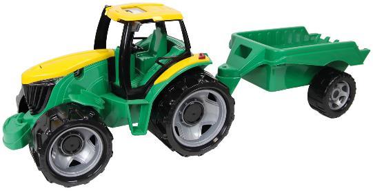 LE 022 4006942811304 Traktori peräkärryllä vihreä/kelt.