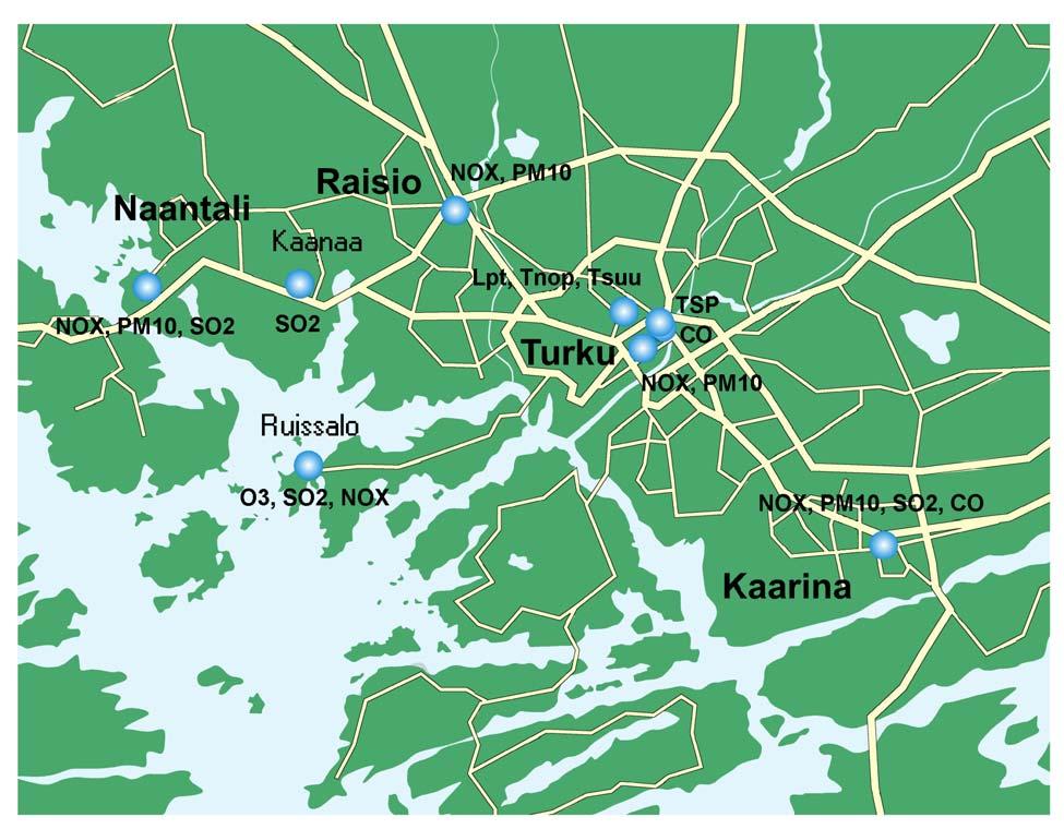 TURUN KAUPUNKISEUDUN ILMANLAATU VUONNA 22