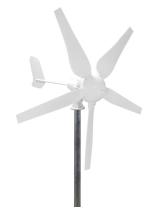 20 5.2 Tuulivoimassa käytettävät laitteet Tuulivoimala Air-Breeze Nimellisteho W 12,5 m/s Käyttöjännite V 12 Roottorin halkaisija mm 1140 Paino kg 5,9 Sisäänrakennettu MPPT-Lataussäädin Paneeliteho W
