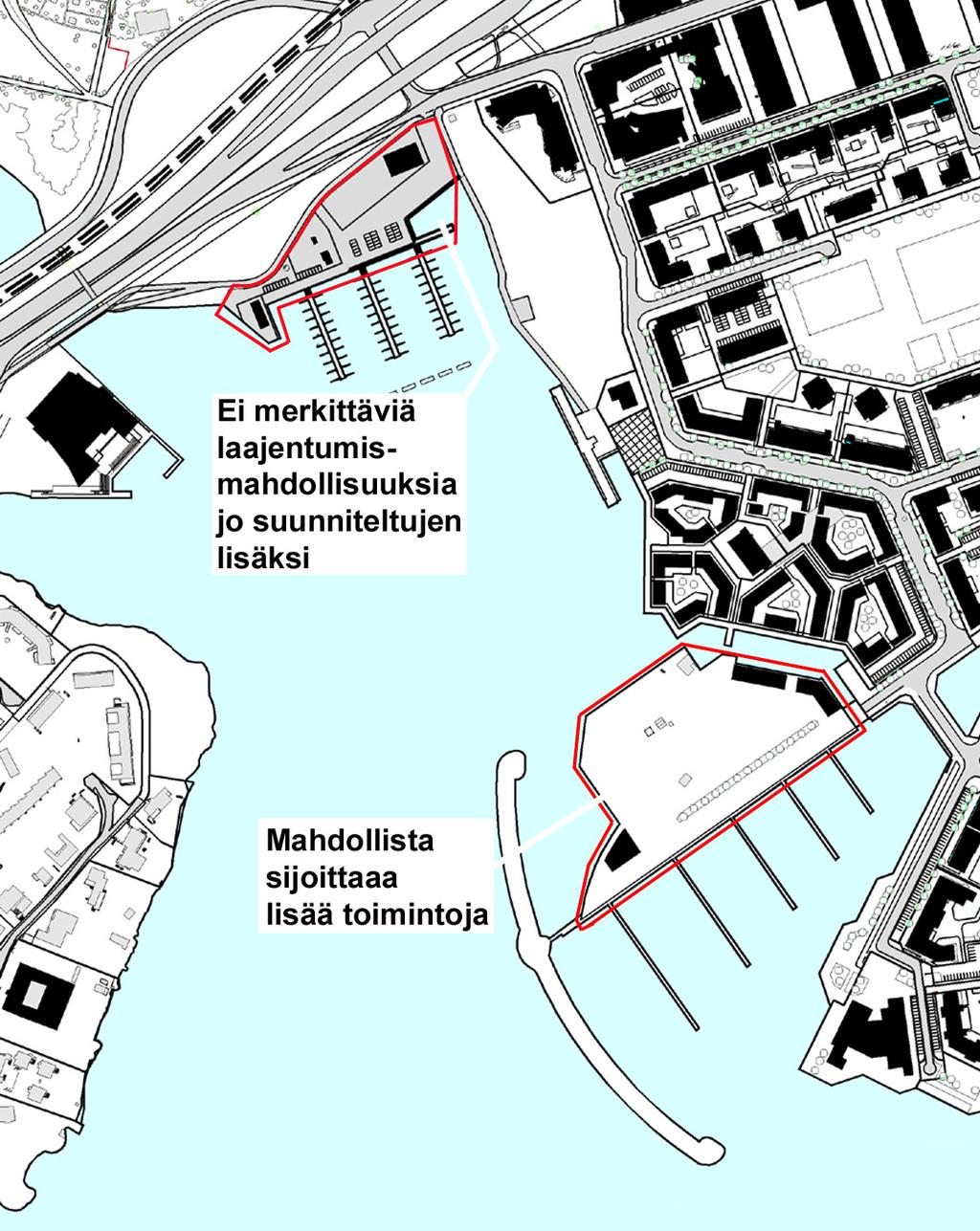 jainti keskustan tuntumassa ja kehittyvän Länsisataman alueen vieressä edesauttaa asiakasvirtojen saavuttamisessa.