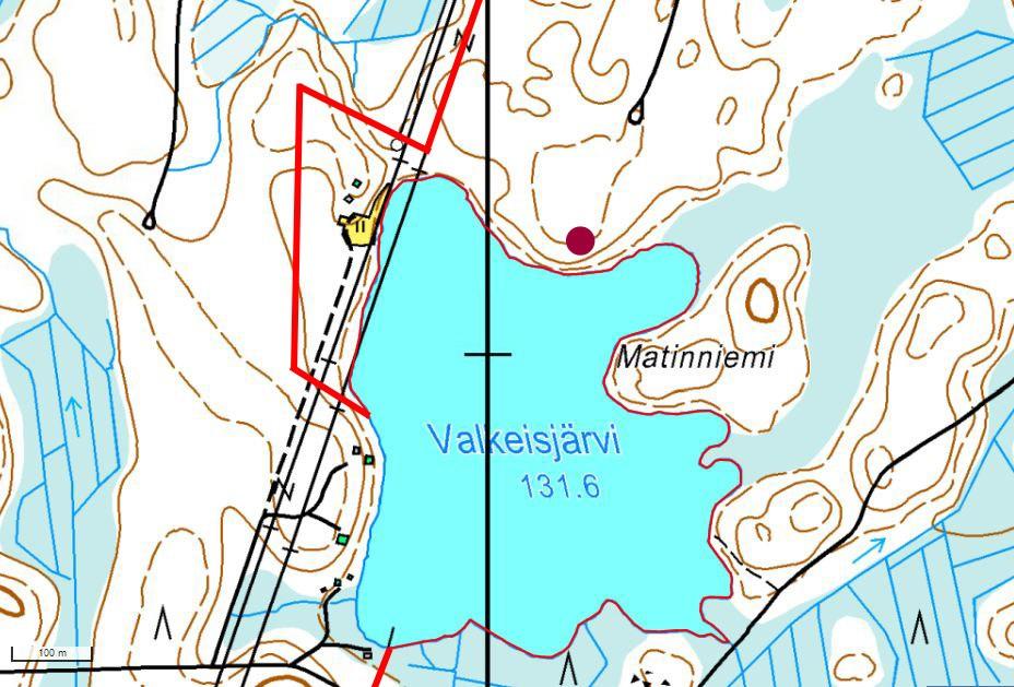 kuvattuna kaakosta. Kartta 5. Valkeisjärvi.