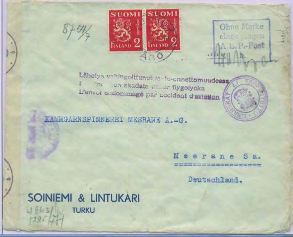 6 Postihistorian puolella Mikael Collan osallistuu m/1930-kokoelmallaan Postal history of the Finnish model 1930 definitive stamps.