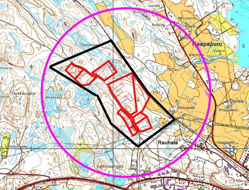 1. Johdanto Känkkäälän alue sijaitsee noin viisi kilometriä Nurmeksen keskustan luoteispuolella.