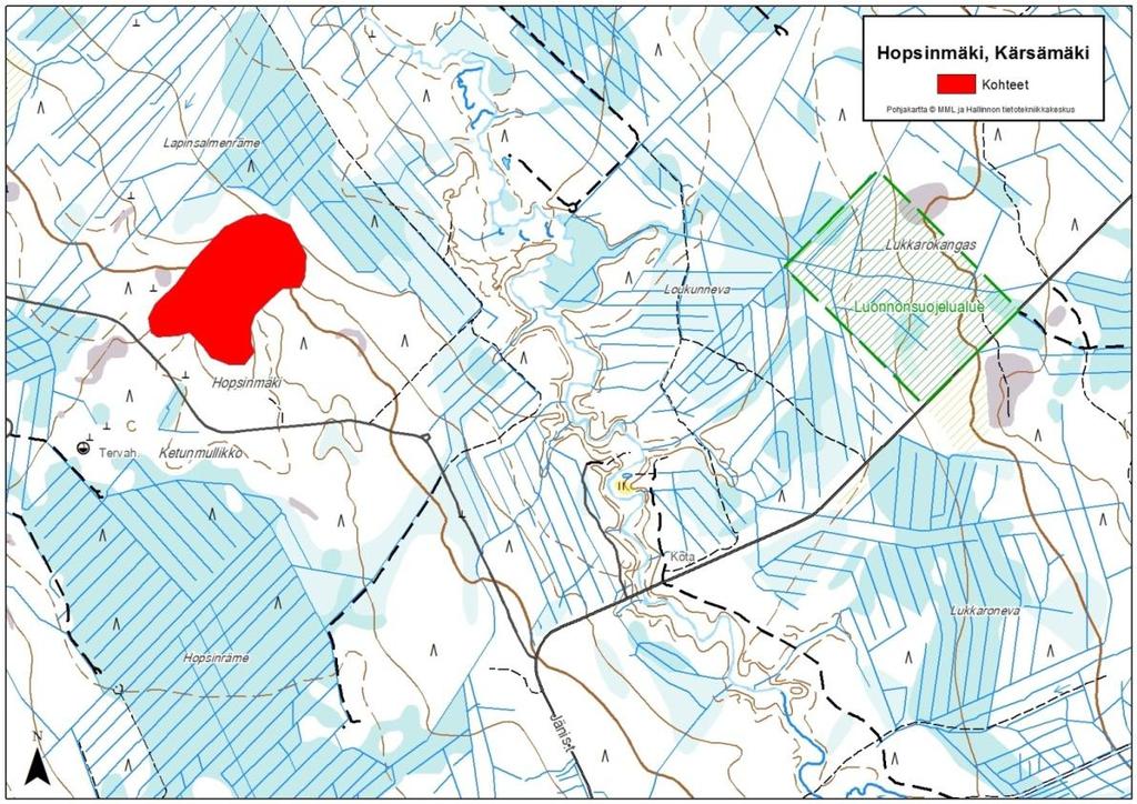 GEOLOGIAN TUTKIMUSKESKUS 11 4.2 Kärsämäki Kärsämäen kunnan alueella kohteet sijoittuvat pääosin kunnan eteläosiin, koska muut alueet ovat hyvin peitteisiä ja kalliopaljastumia on vähän.