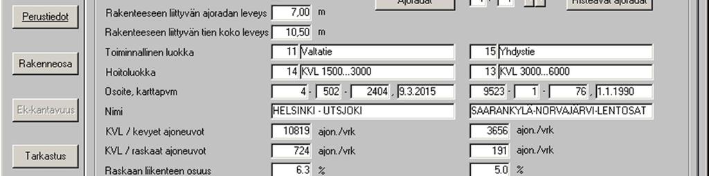 (Siltarekisteri 2015) Kaiteiden uusimiskohteiden priorisoinnissa asetettiin tavoitteeksi löytää sillat, joilla on kulmateräskaiteet tai muuten väärä kaidetyyppi.