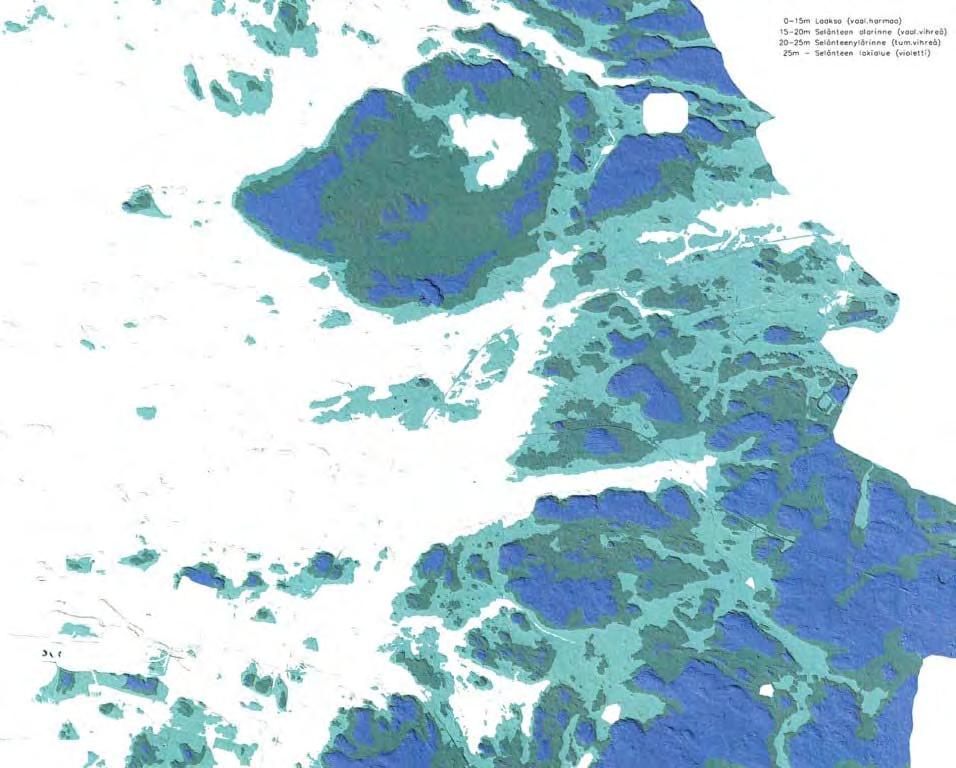 muinaisjäännöskanta ajoittuu korkeuksiensa perusteella myöhäispronssikauteen ja esiroomalaiseen rautakauteen. Kuva 1. Rauman seudun maisemarakenne.