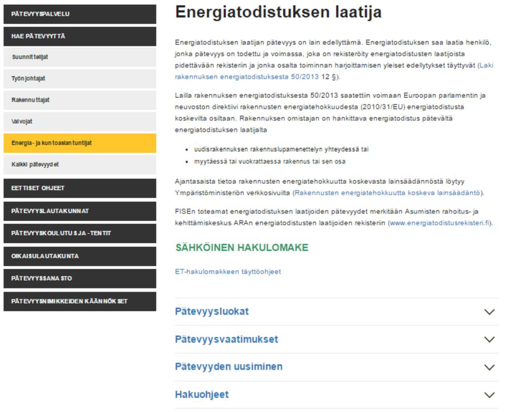 2. HAEN PÄTEVYYTTÄ TÄYTTÄMÄLLÄ SÄHKÖISEN