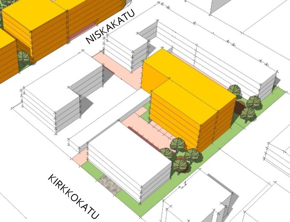 Kirkkokatu 31 tontille suunniteltu