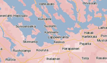 17 Kuva 3. Lappeenrannan alueen keskimääräiset vuotuiset tuulennopeudet hilakoolla 250 m 250 m ja korkeudella 50 m (Tuuliatlas).