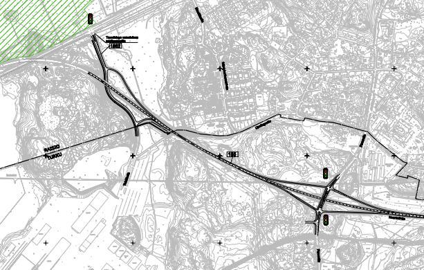 SUUNNITELMAVAIHTOEHDOT VAIHTOEHTO M0+ (pienet toimenpiteet) E18 ja Telakkatien liittymään liikennevalot Nykyisen Telakan eritasoliittymän idän eli Turun suunnan liittymään