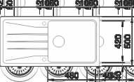 SILGRANIT -ALTAAT BLANCO SONA 45 S, SILGRANIT, päältä asennettava 190 45 Pohjaventtiilin kaukosäätösetti Lapetek Lino 40-A Select 45 CapFlow Puhdistus- ja hoitoaine 108800 Blanco Sona 45 S,