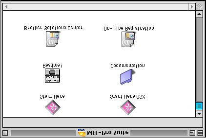 Mac OS 8.6-9.2 Varmista, että olet noudattanut kaikkia ohjeita vaiheessa 1 Laitteen valmistelu sivuilla 4-11.