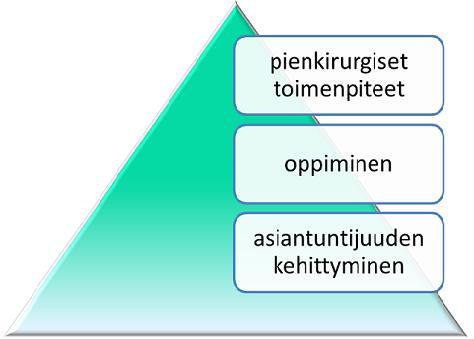 2 2 OPPIMINEN JA ASIANTUNTIJUUS Opinnäytetyömme keskeiset käsitteet ovat pienkirurgiset toimenpiteet, oppiminen ja asiantuntijuuden kehittyminen. Kuvio 1 havainnollistaa viitekehystämme.
