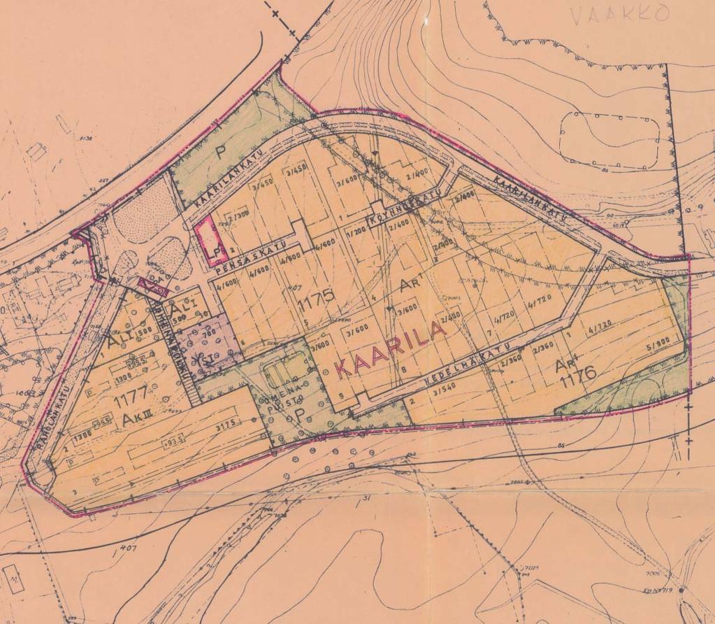 KAARILA 1960-luvun asemakaava 3
