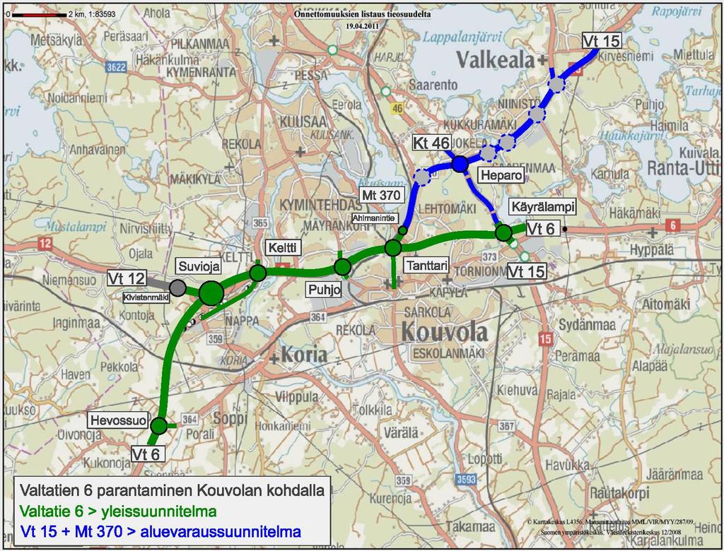 3 VT 6 KOUVOLAN KOHDALLA -