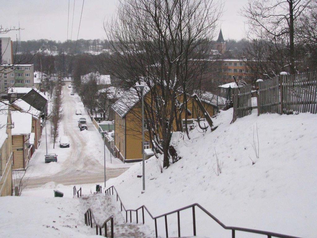 Narva mäelt Puiestee ristmiku juurest parempoolselt kõnniteelt